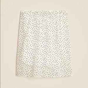 J. Crew Gwen knee-length layered slip skirt in dot crinkle chiffon